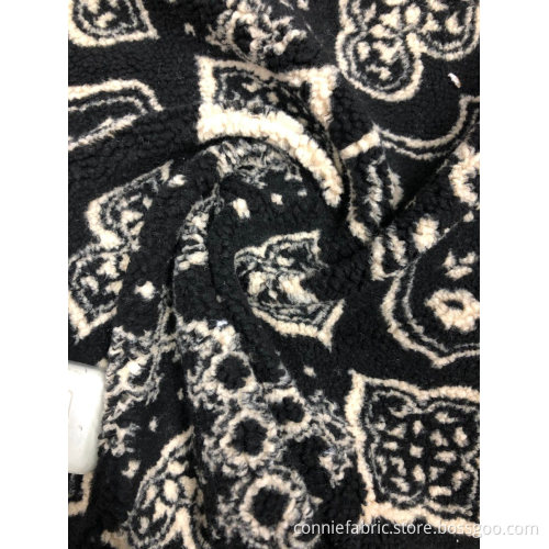 100%Polyester Sherpa Jacquard Knitted Fabric